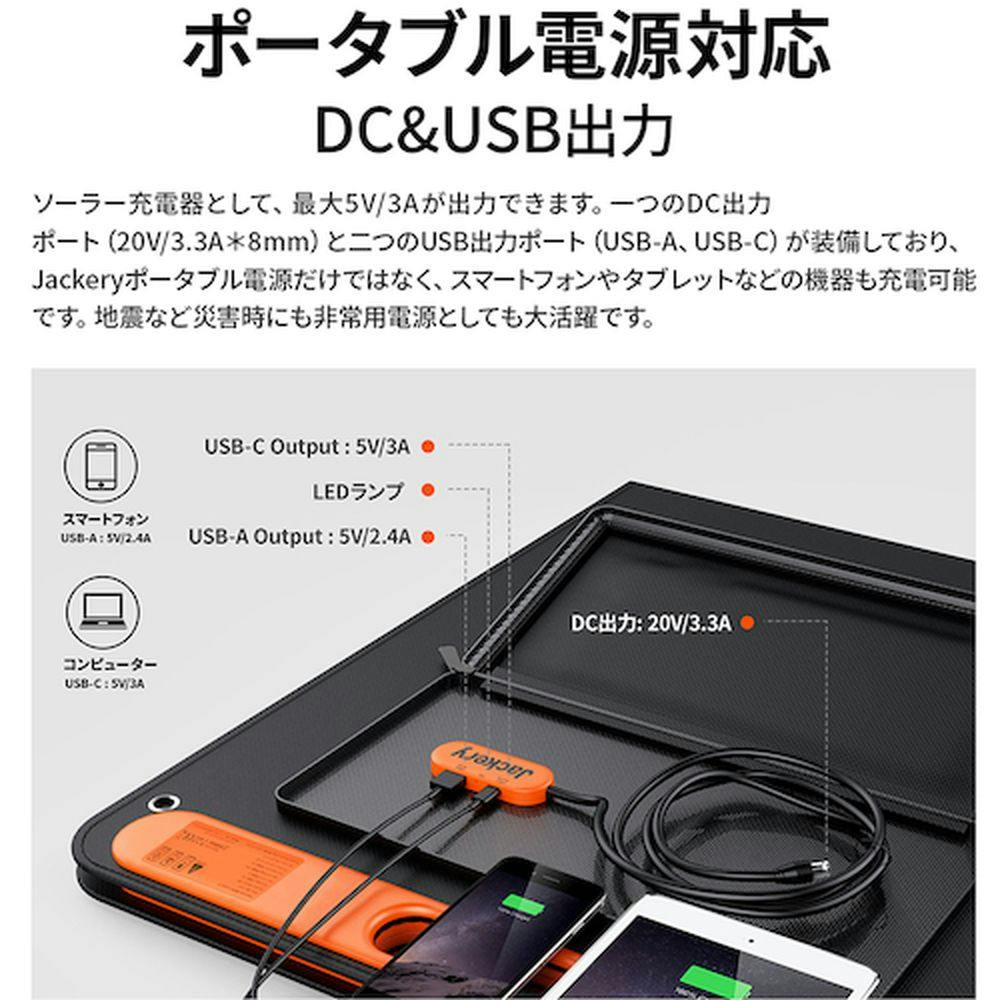 Jackery ジャクリ ソーラーパネル SolarSaga 100 JS-100C | 発電機