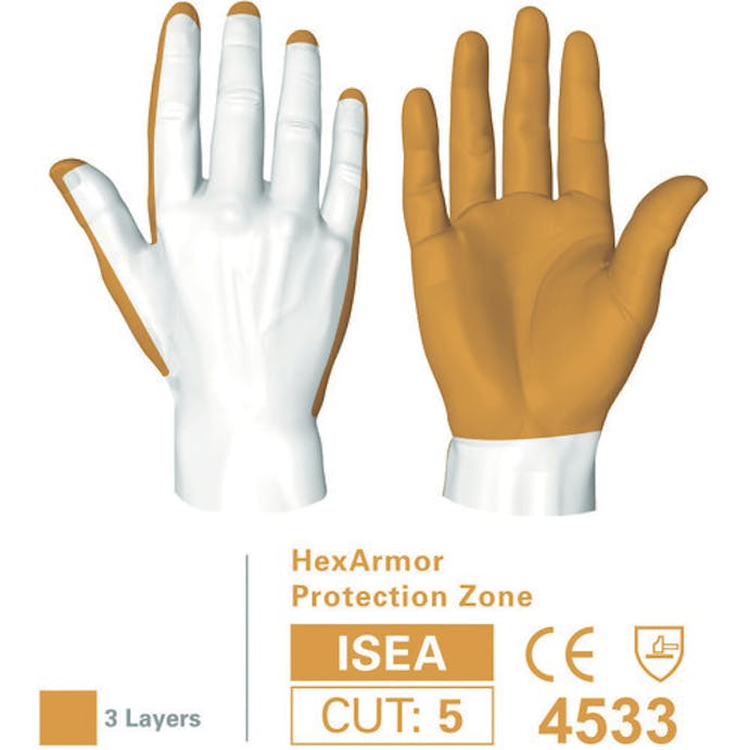 【CAINZ-DASH】ＨｅｘＡｒｍｏｒ社 耐切創・耐針手袋　シャープスマスターＨＶ７０８２　Ｍ 754201【別送品】