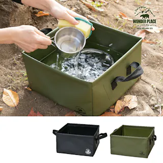 パークレーン 防災 掃除 水洗い 洗濯 アウトドア エスクローズバケット カーキ 幅29×奥29×高16cm カーキ 4582451302750【別送品】