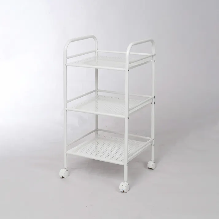 K.K キッチン用品 収納ワゴン メタルワゴン3段 ホワイト 幅39×奥37×高77.5cm 4965736090823【別送品】