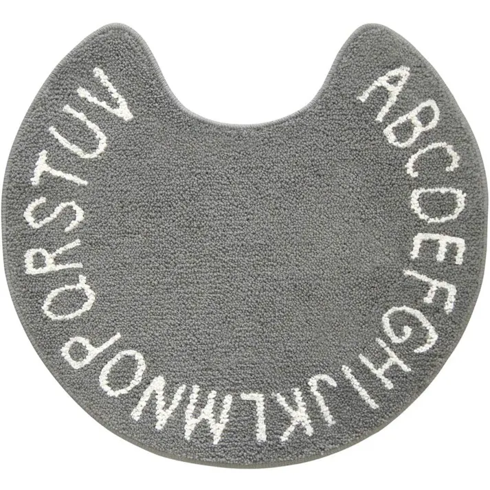 オカトー トイレ用品 トイレマット トイレマット アルファベット 幅60×奥55×高1cm グレー 4905016005406【別送品】