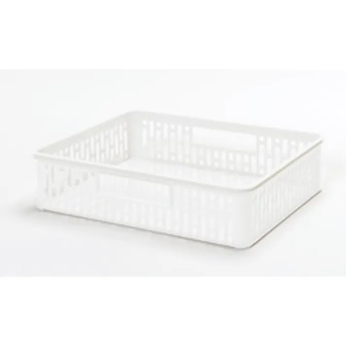 サンコープラスチック 収納用品 収納ケース eラック バスケットL 幅31.7×奥24.9×高7.6cm ホワイト 4973230436191【別送品】