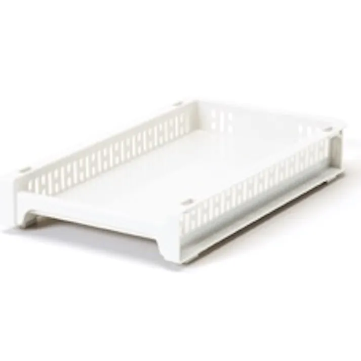 サンコープラスチック 収納用品 収納ケース eラック SMトレー 幅22.6×奥38.8×高6.3cm ホワイト 4973230428998【別送品】