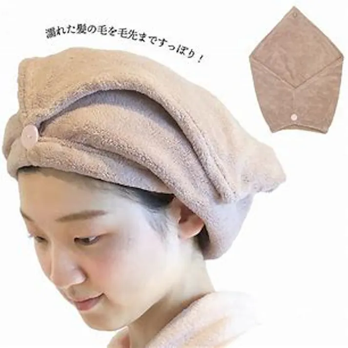 シービージャパン お風呂用品 タオル カラリデイ 吸水ヘアターバン 幅34×奥×高48cm ピンク 4573306867029【別送品】