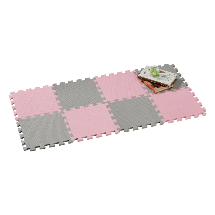 シービージャパン インテリア用品 カーペット やわらかジョイントカラーマット8枚組 幅30×奥30×高1.2cm ストロベリー 4573306869047【別送品】