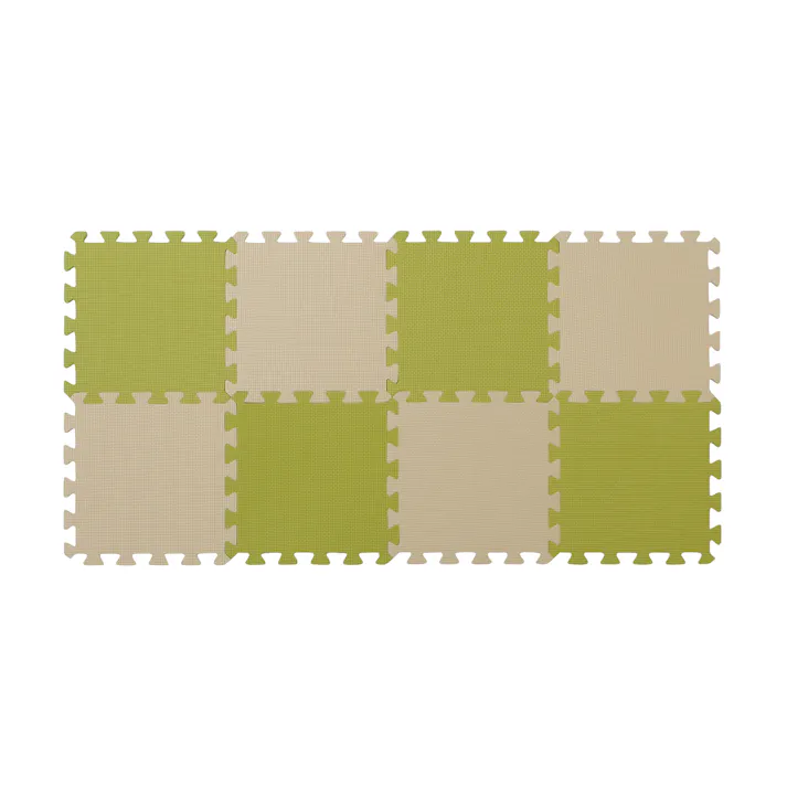 シービージャパン インテリア用品 カーペット やわらかジョイントカラーマット8枚組 幅30×奥30×高1.2cm 抹茶 4573306869054【別送品】