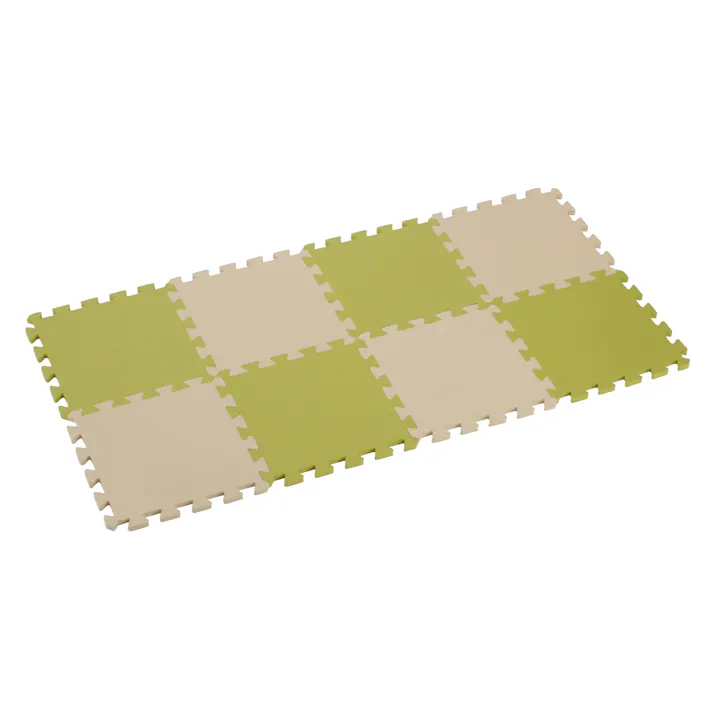 シービージャパン インテリア用品 カーペット やわらかジョイントカラーマット8枚組 幅30×奥30×高1.2cm 抹茶 4573306869054【別送品】