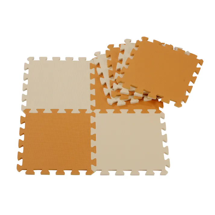 シービージャパン インテリア用品 カーペット やわらかジョイントカラーマット8枚組 幅30×奥30×高1.2cm マンゴー 4573306869061【別送品】