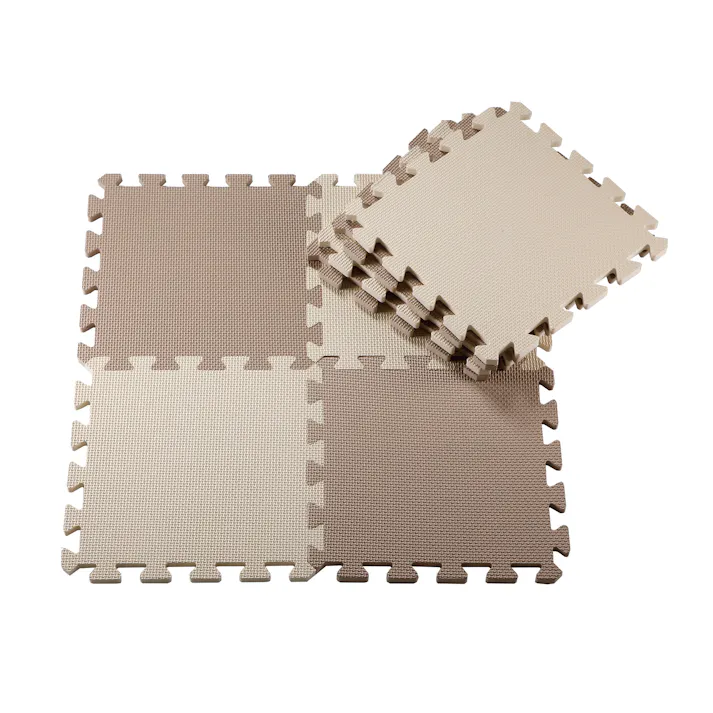 シービージャパン インテリア用品 カーペット やわらかジョイントカラーマット8枚組 幅30×奥30×高1.2cm モンブラン 4573306869078【別送品】