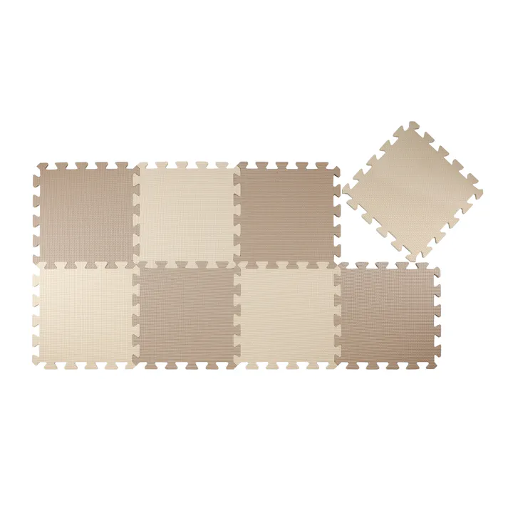 シービージャパン インテリア用品 カーペット やわらかジョイントカラーマット8枚組 幅30×奥30×高1.2cm モンブラン 4573306869078【別送品】