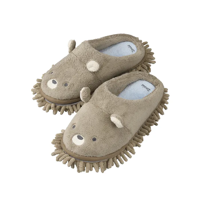 シービージャパン インテリア用品 スリッパ アニマルお掃除スリッパ クマ 幅15.5×奥31.5×高9cm クマ 4573306866008【別送品】