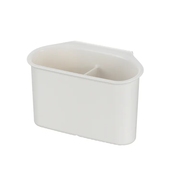 リッチェル キッチン用品 水切りかご クレース カトラリーポケット幅14.9×奥7.8×高9.6cm ホワイト 4945680118187【別送品】