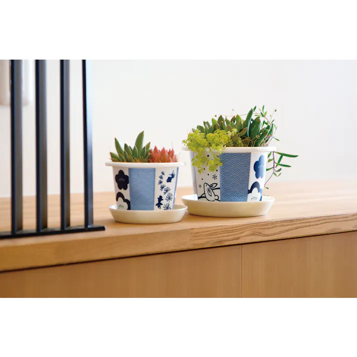 リッチェル 園芸用品 ガーデニング ガーラ和鉢八角4号 幅11.9×奥11.9×高8cm 四季 4973655780411【別送品】