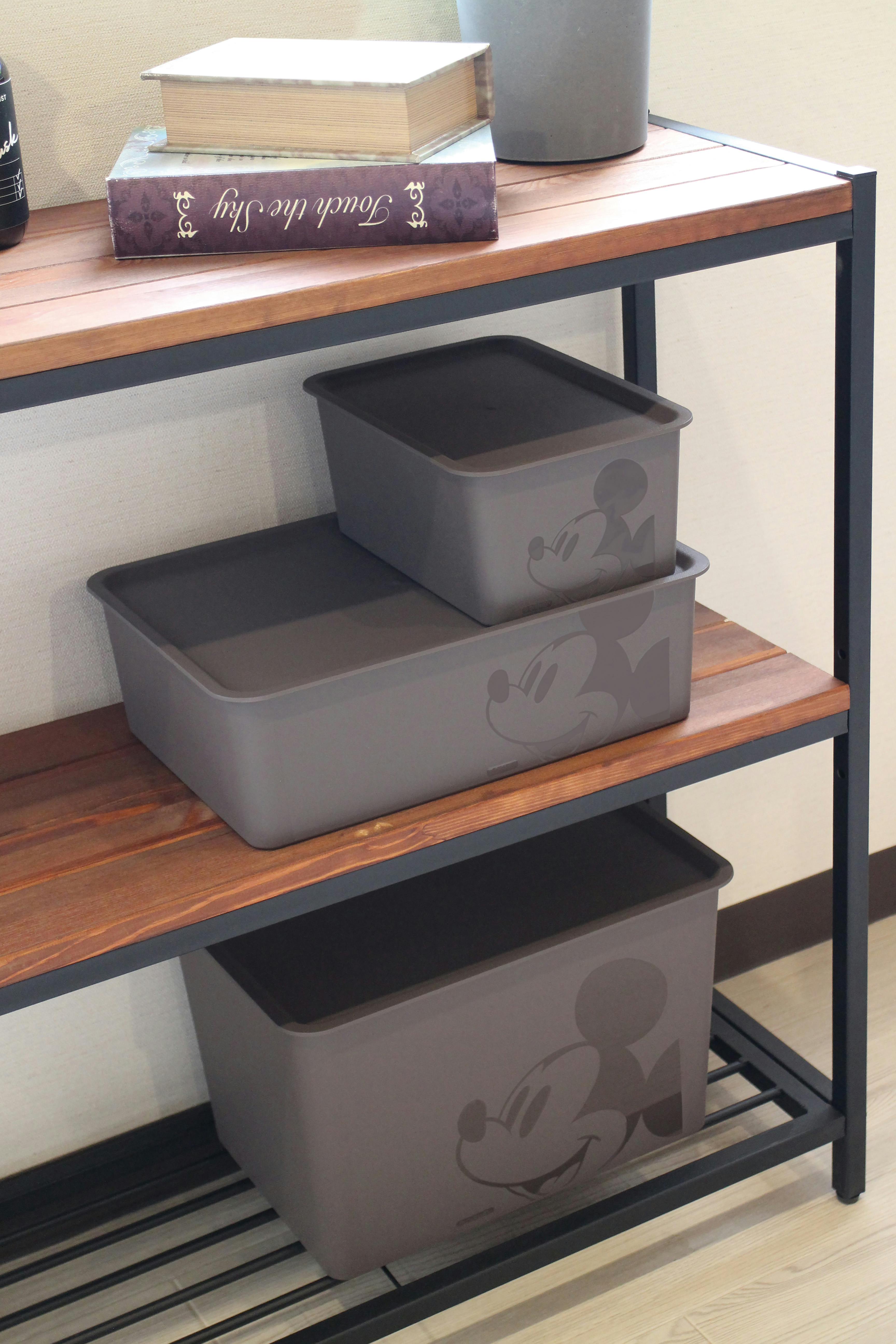 ミッキーマウス収納家具 プラスチック製の収納ボックス 楽天市場】収納ボックス 幅38×奥行27×高さ23.5cm ふた付き