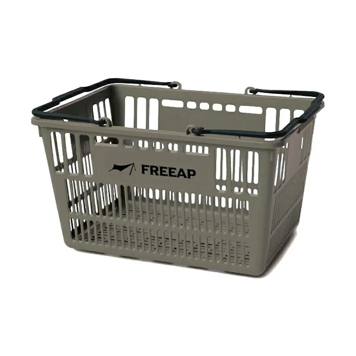 パークレーン 生活雑貨 買い物かご FREEAP マルチバスケット 幅45.5×奥33×高25cm カーキ 4582451306154【別送品】