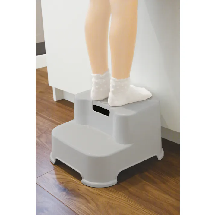 収納用品 子供向け ツー・ステップ ライトグレー 幅31.3×奥34.7×高20.6cm グレー 4904121318883【別送品】