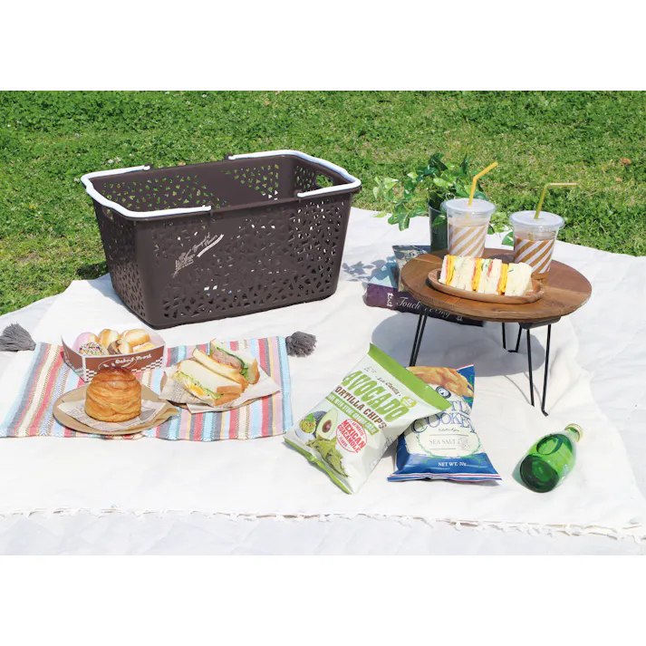 錦化成 ラピス バスケット 11 BR-eco ラピスバスケット11 幅49.5×奥35×高24cm ブラウン 4904121636062【別送品】