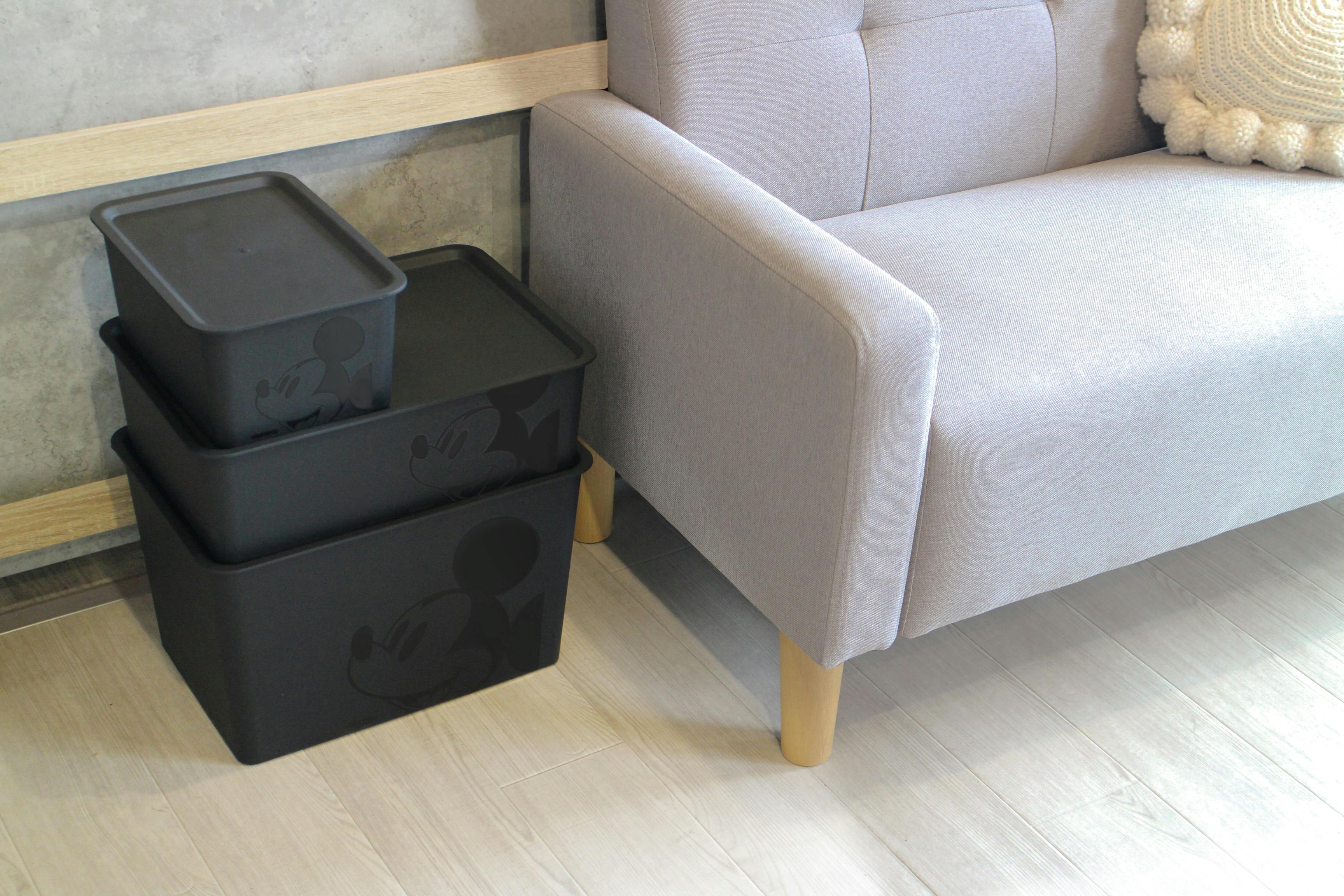 錦化成 収納用品 子供向け ミッキーマウス スクエアBOXラージ 幅38×奥