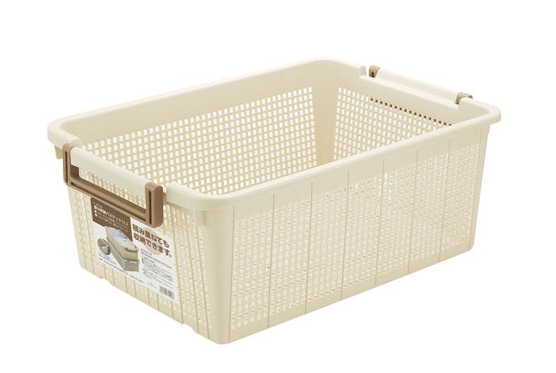 不動技研 収納用品 収納ケース 重ね収納バスケットL 幅37.6×奥54×高21cm アイボリー 4962191351407 衣装ケース・収納ケース 不動技研 収納用品 収納ケース 重ね収納バスケットL 幅37.6×奥54×高21cm アイボリー 4962191351407 衣装ケース・収納ケース