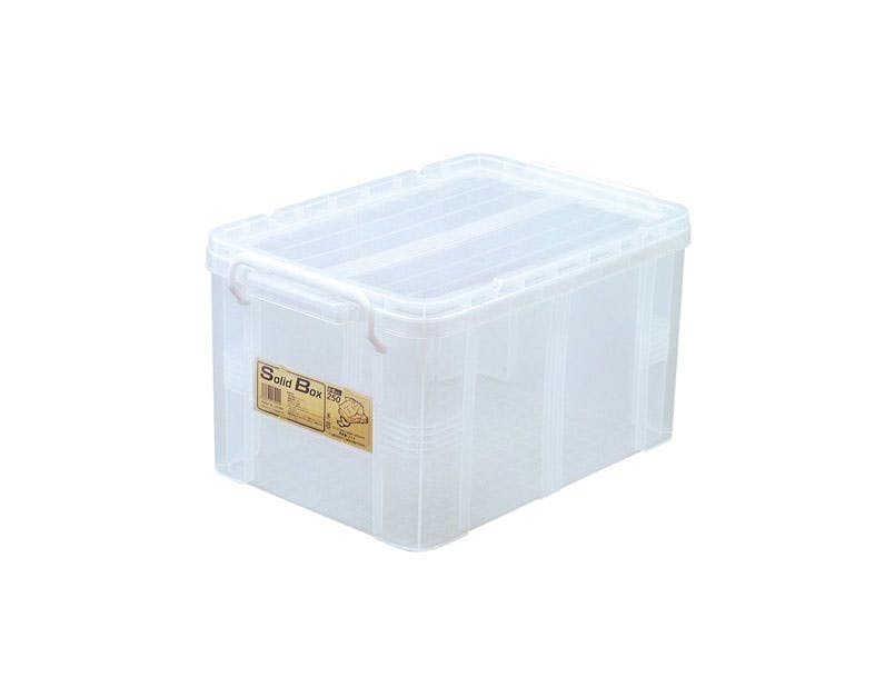 不動技研 収納用品 収納ケース ソリッドボックス250 幅29.2×奥45.4×高25cm クリア 4962191134000【別送品】