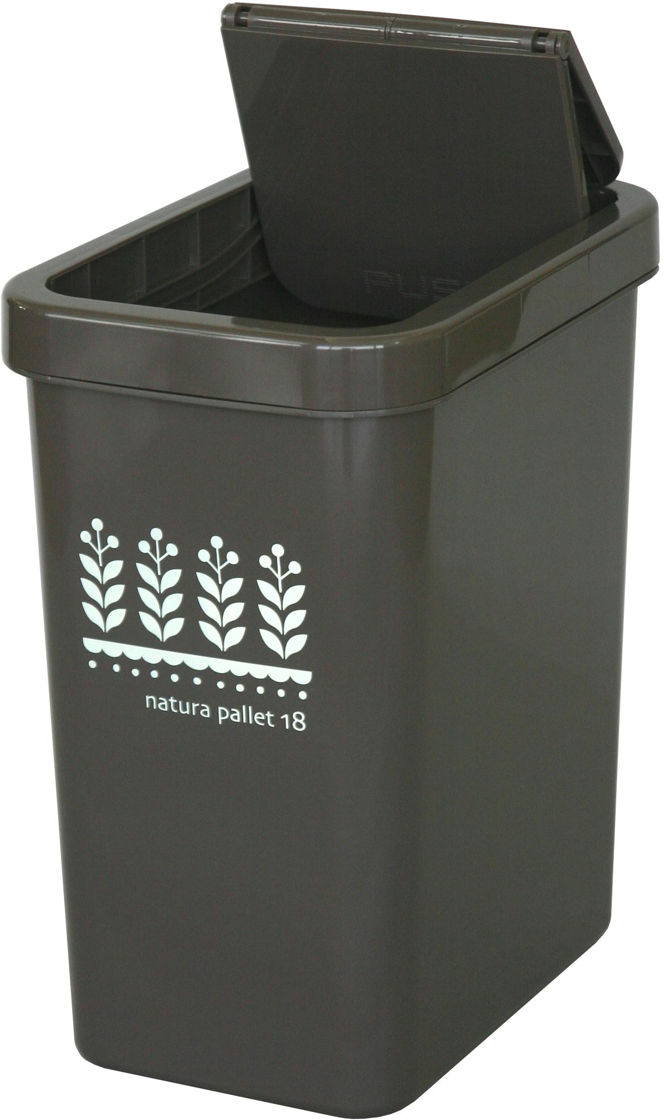 平和工業 清掃用品 ゴミ箱 スライドペール18L チョコBR 幅20.5×奥31×高