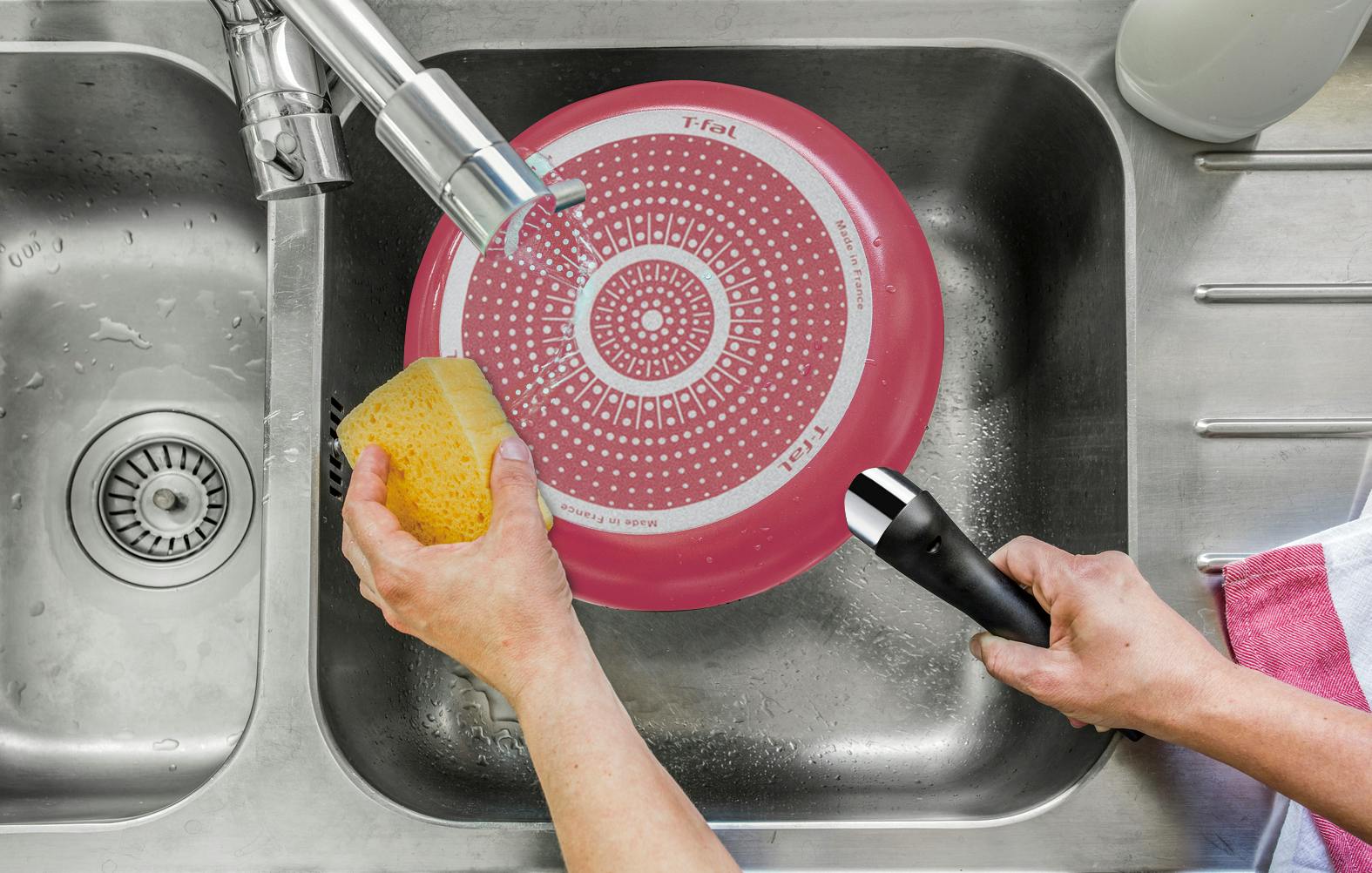 T-fal クランベリーレッドフライパン26cm (幅)45.2(奥行)27.5(高さ)7.8