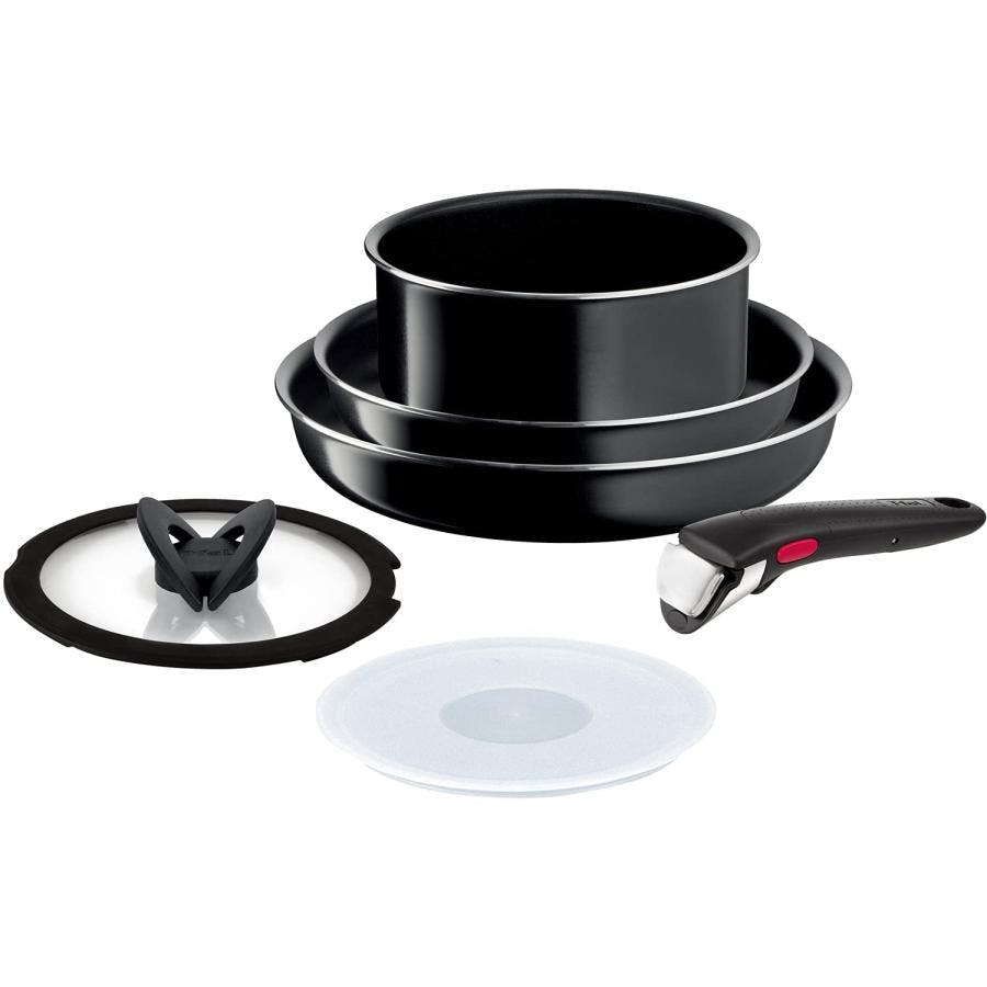 新品未使用　ティファール6点セット T-fal インジニオ ハードチタニウム 6点セット ブラック L43890 ガス火