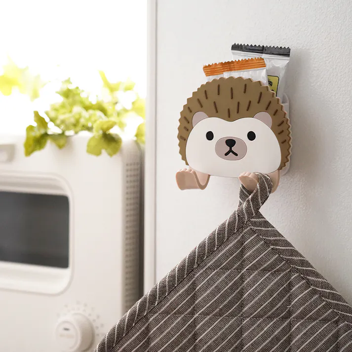 東洋ケース スティッキーフックポケット はりねずみ (幅)9.4(奥行)3.7(高さ)10.3cm ベージュ SH-P-06 4511546140298【別送品】