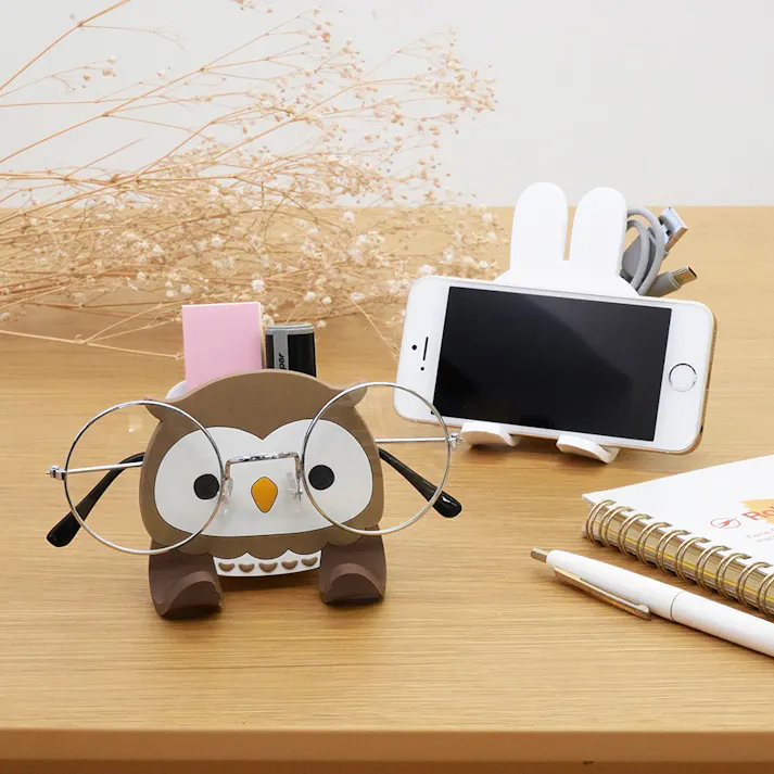 東洋ケース スティッキーフックポケット ふくろう (幅)7.8(奥行)3.7(高さ)10.2cm ブラウン SH-P-07 4511546140304【別送品】