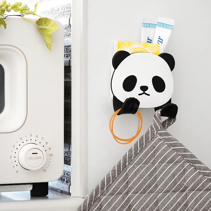 東洋ケース スティッキーフックポケット ぱんだ (幅)8(奥行)3.7(高さ)10.1cm ホワイト SH-P-08 4511546140311【別送品】