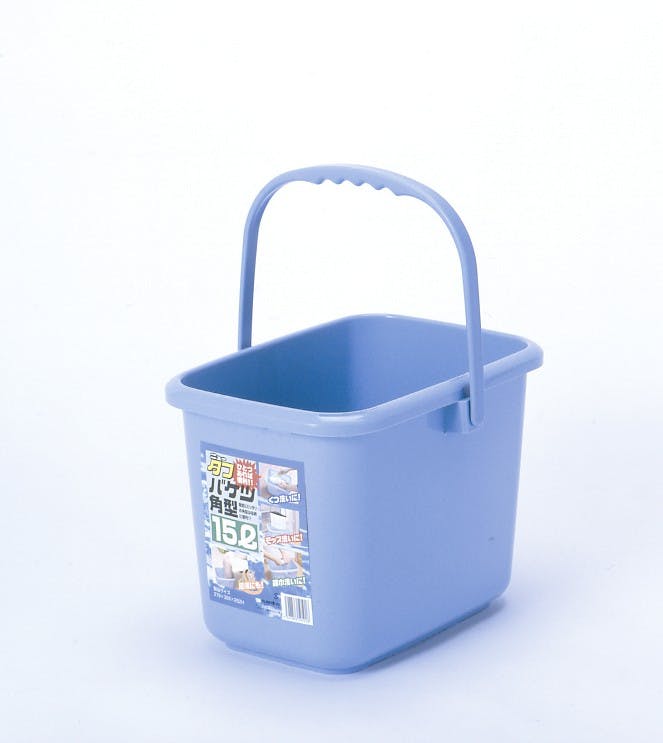 サンコープラスチック タフバケツ角型15L (幅)27.9(奥行)35.6(高さ)25.2cm ストーンブルー 4547883505018 バケツ・柄杓 サンコープラスチック タフバケツ角型15L (幅)27.9(奥行)35.6(高さ)25.2cm ストーンブルー 4547883505018 バケツ・柄杓