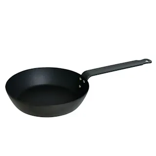 K.K 窒化加工 鉄フライパン 20cm (幅)42(奥行)20.3(高さ)5.7cm ブラック K-10717 ガス火・IH対応【別送品】