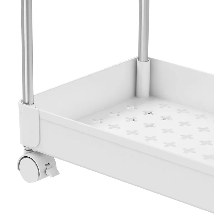 K.K ラクラクキャスターワゴン3段 (幅)22(奥行)40(高さ)60cm ホワイト K-10742 4582451309131【別送品】