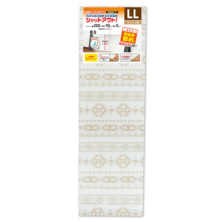 K.K 冷気遮断ボード LL ネイティブ柄 (幅)200(奥行)90(高さ)0.5cm K-10766NT 4582451309476【別送品】