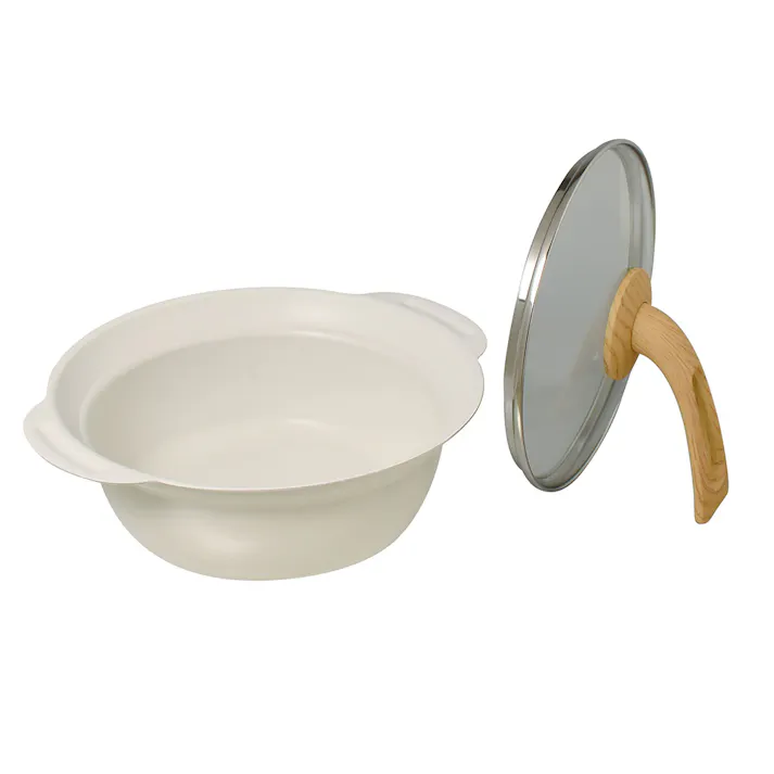 K.K ファーブ IH対応卓上鍋 20CM (幅)28.3(奥行)24.3(高さ)14.3cm アイボリー K-10768IV 4582451309490【別送品】