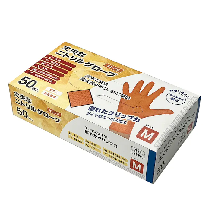 K.K 丈夫なニトリルグローブ M 50枚入 (幅)14.5(奥行)1.0(高さ)24cm K-10773 4582451309735【別送品】
