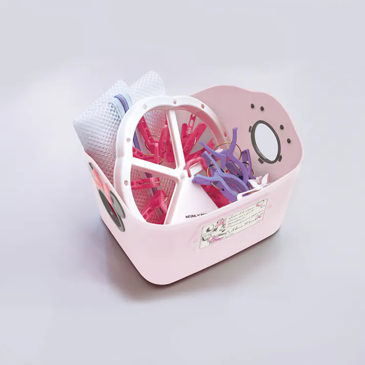 錦化成 ミニーマウスミニやわらかバケツ (幅)25(奥行)19(高さ)16cm ピンクベージュ 342321 4904121342321【別送品】