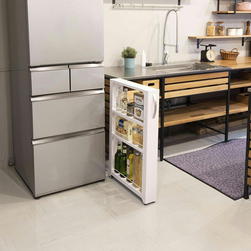 田窪工業所 トールワゴンロータイプ幅10cm (幅)10.6(奥行)57.7