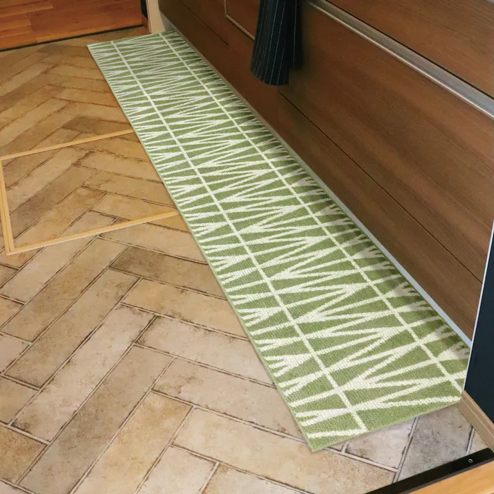オカトー ナチュラルキッチンマット45×252cmグリーン (幅)252.0(奥行)45.0(高さ)0.5cm グリーン 4905016015832【別送品】
