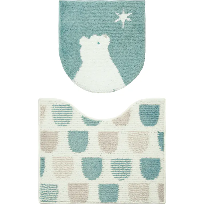 オカトー SOPOトイレ2点セットポーラーベアー (幅)60.0(奥行)50.0(高さ)1.0cm 4905016019618【別送品】