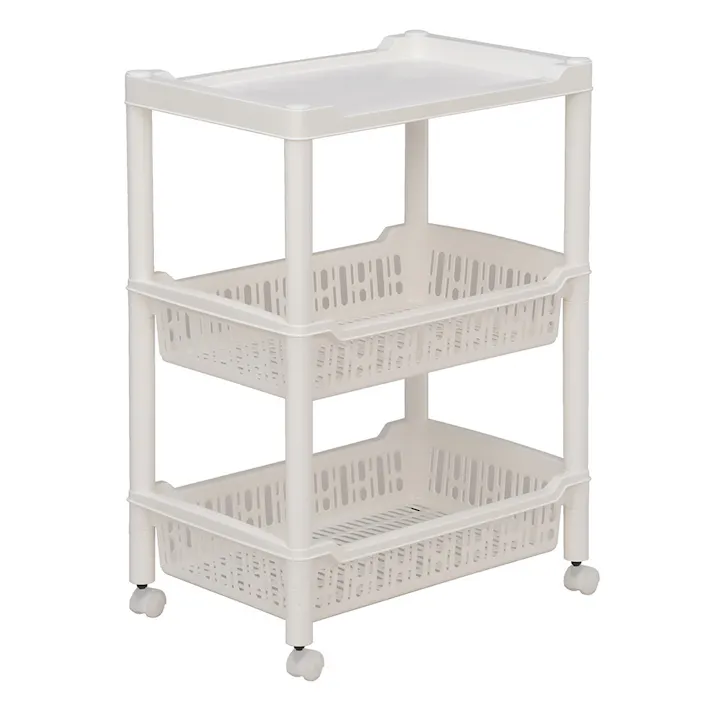 和泉化成 ヴィータワイドラックT-3段 (幅)47.3(奥行)31.6(高さ)65.8cm ホワイト 3748W 4906137374822【別送品】