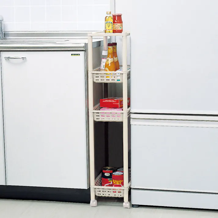 和泉化成 ヴィータロングラックT-4段 (幅)20.5(奥行)39(高さ)88cm ホワイト 3749W 4906137374921【別送品】