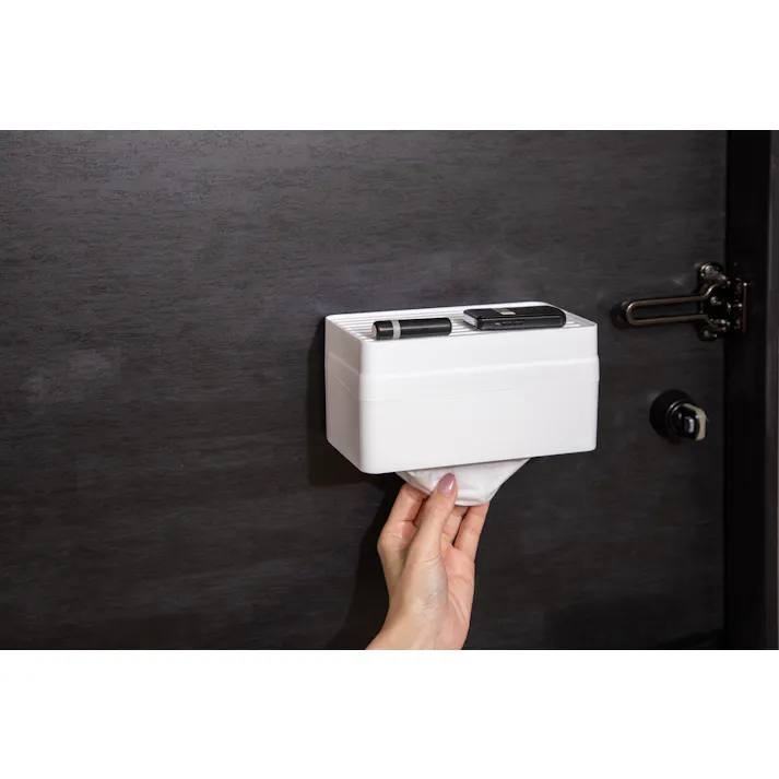 平和工業 忘れないマスクケース (幅)19(奥行)10.5(高さ)10.1cm ホワイト 4907556240217【別送品】