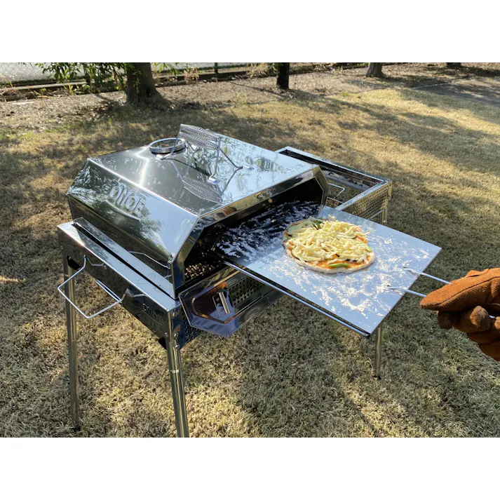 尾上製作所 コンパクトピザオーブンII (幅)38.5(奥行)31.5(高さ)12.5cm シルバー ON-1915 4907797019153【別送品】