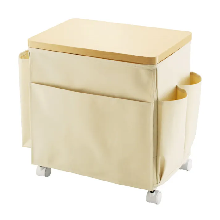 不動技研 WTWサイドテーブルワゴンWH (幅)35(奥行)23(高さ)37.7cm ホワイト F-2531 4962191012346【別送品】