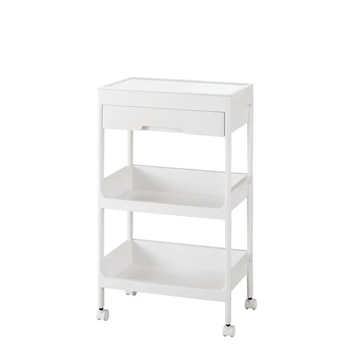 不動技研 サージュワゴン3段 (幅)40.3(奥行)25.7(高さ)68.7cm ホワイト F-2625 4962191016207【別送品】