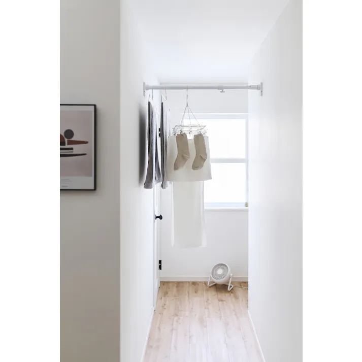 平安伸銅工業 突ぱり簡単極太ポールS (幅)72-110(奥行)7(高さ)11cm 白 OGP-72 4977612151504【別送品】