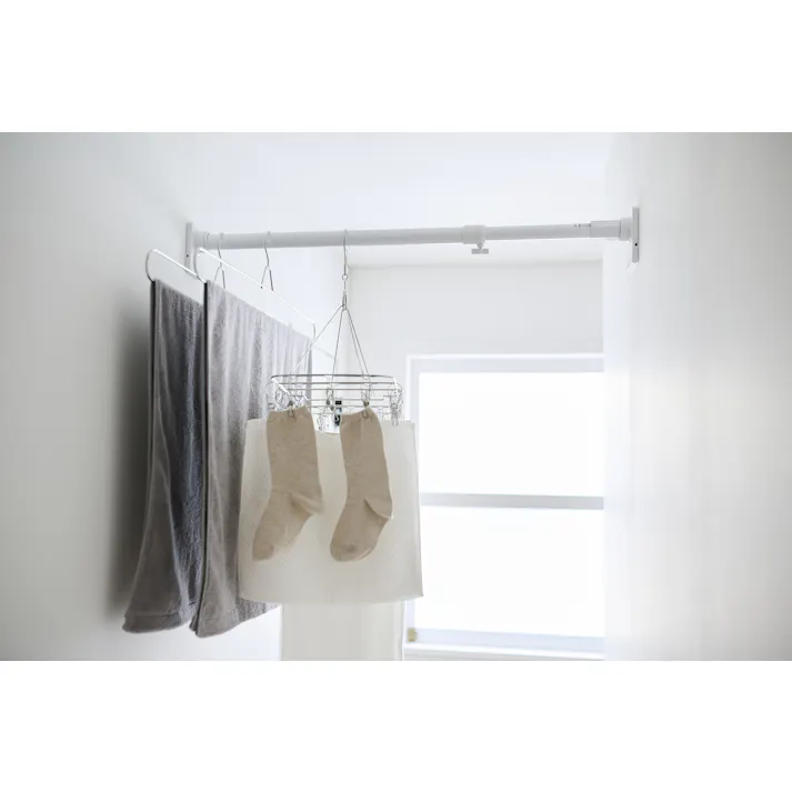 平安伸銅工業 突ぱり簡単極太ポールS (幅)72-110(奥行)7(高さ)11cm 白 OGP-72 4977612151504【別送品】