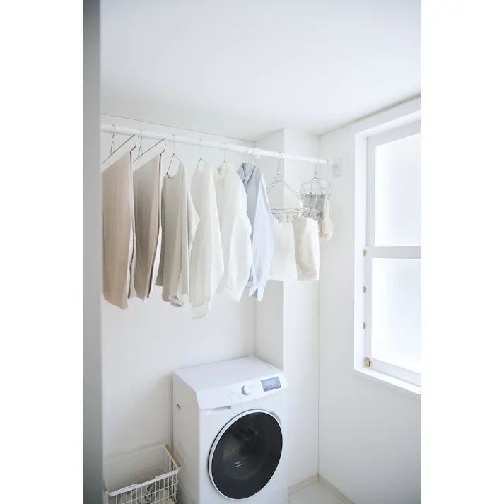 平安伸銅工業 突ぱり簡単極太ポールM (幅)110-180(奥行)7(高さ)11cm 白 OGP-110 4977612151603【別送品】