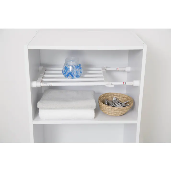 平安伸銅工業 突ぱり伸縮棚超ミニ (幅)35-48(奥行)23(高さ)2.5cm 白 TS-35 4977612203357【別送品】